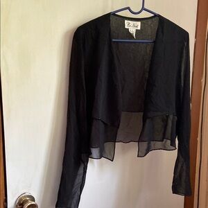 La Nuit Black Sheer Women's Top